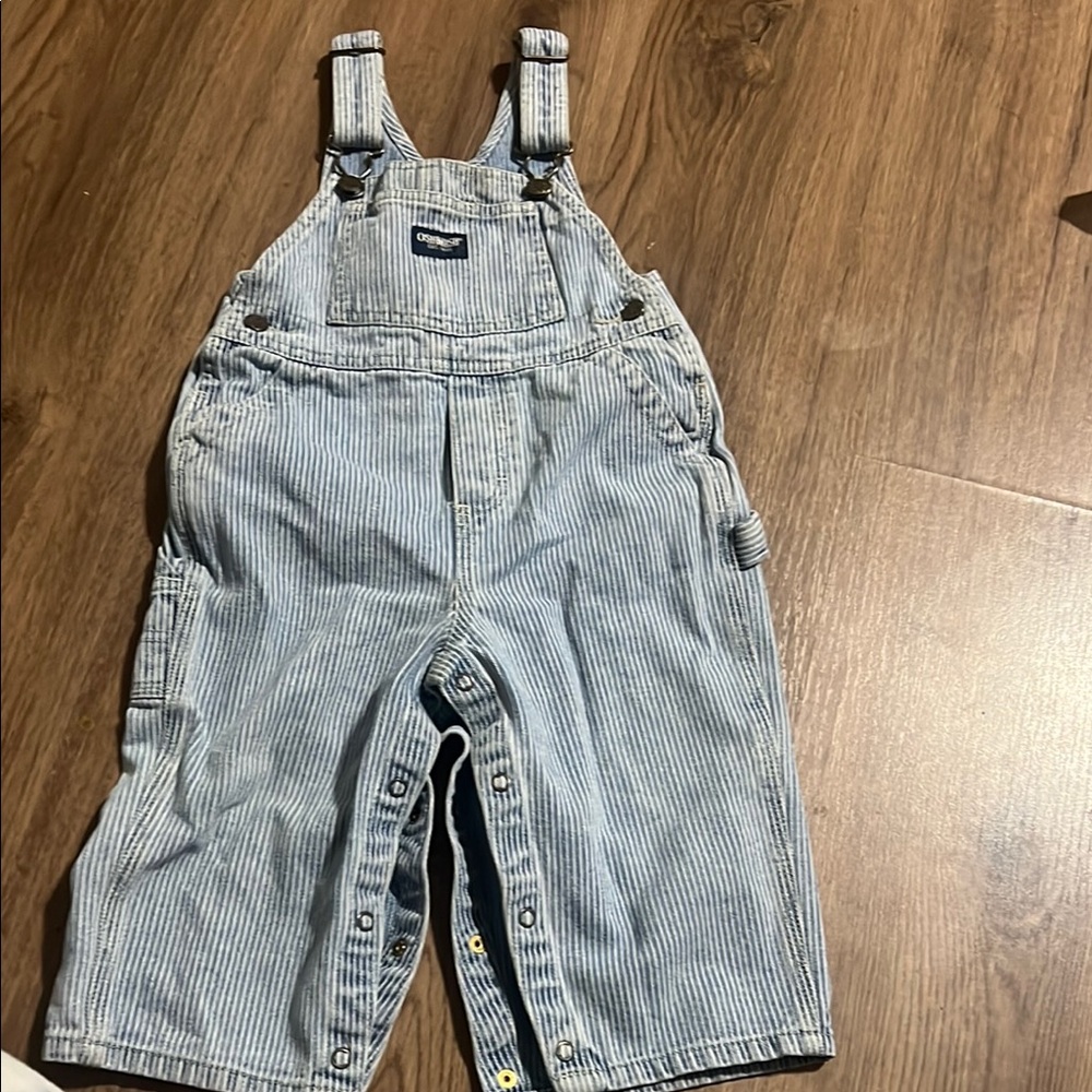 OshKosh B'gosh Blue and White Overalls